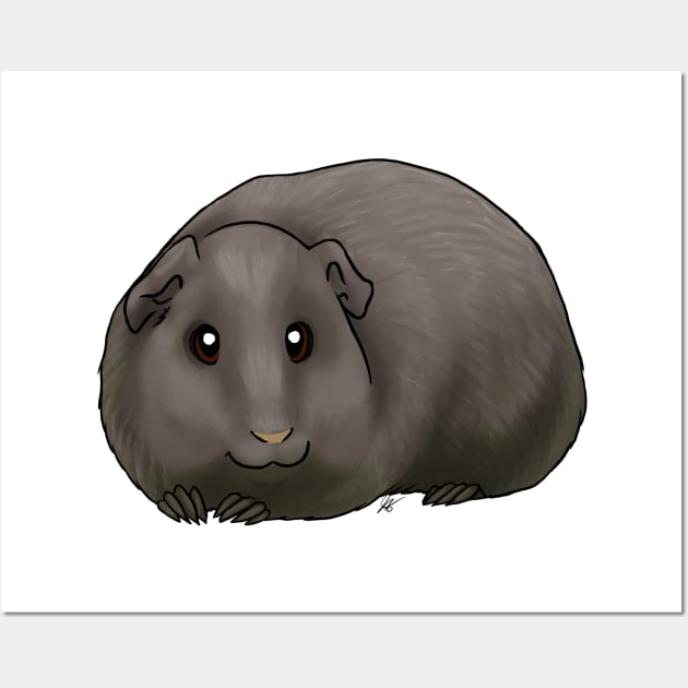 Small Mammal - American Guinea Pig - Black Wall Art by Jen's Dogs Custom Gifts and Designs